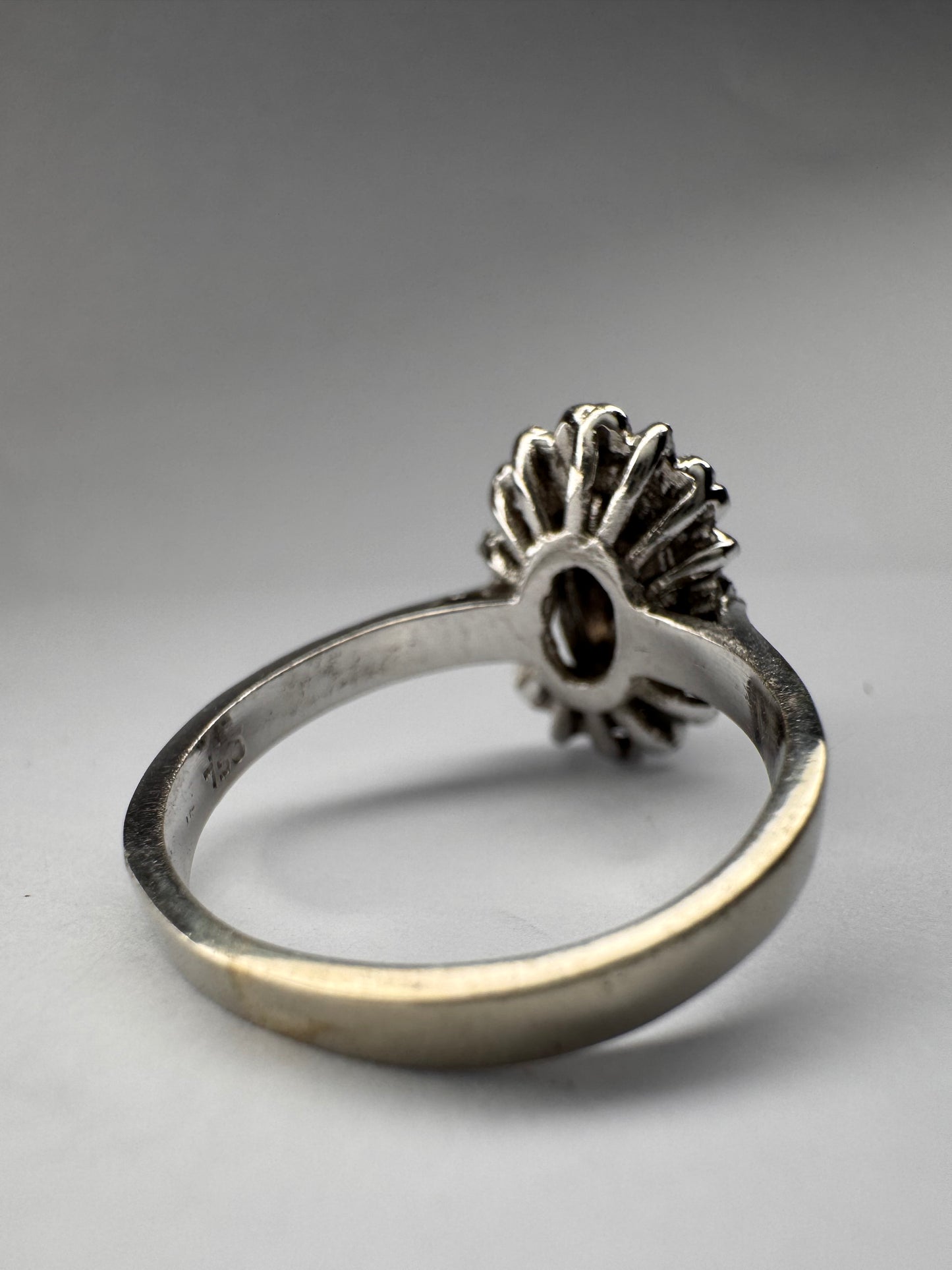 Antique 18ct Enamel White Gold Ring