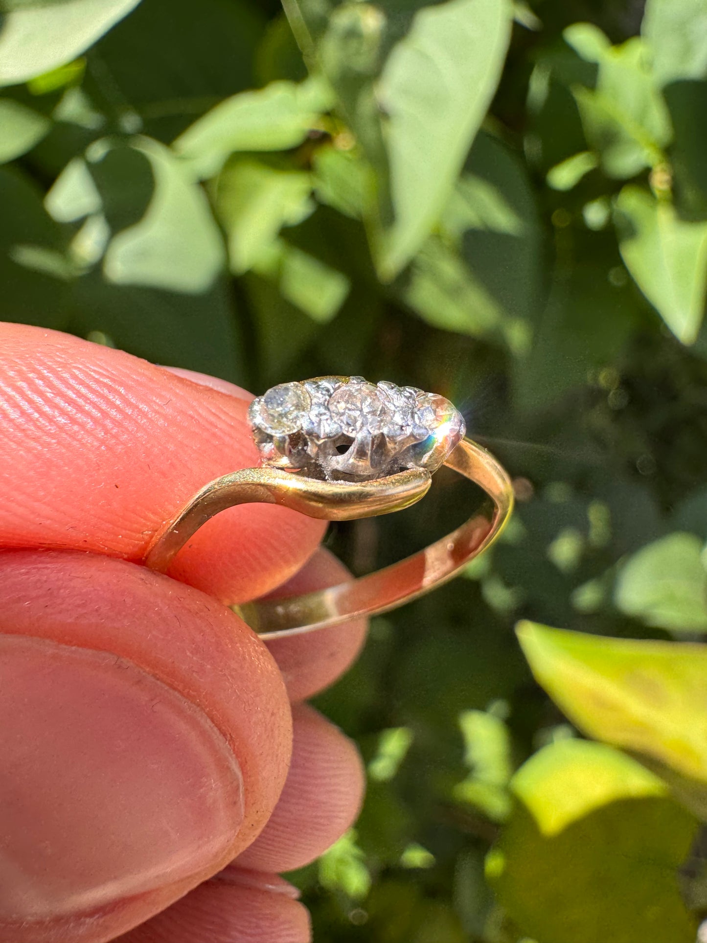 Antique 18ct Diamond Trilogy ring