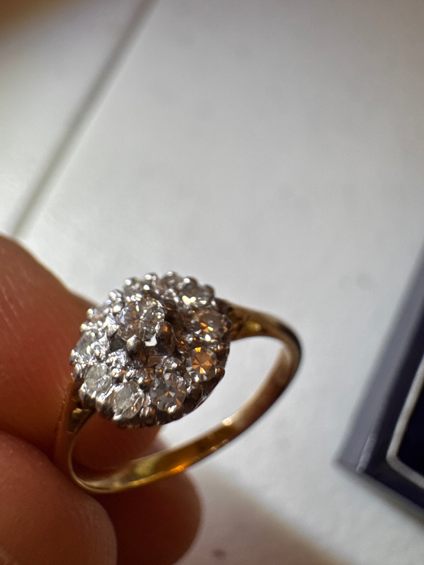 18ct Yellow Gold Diamond Cluster Ring