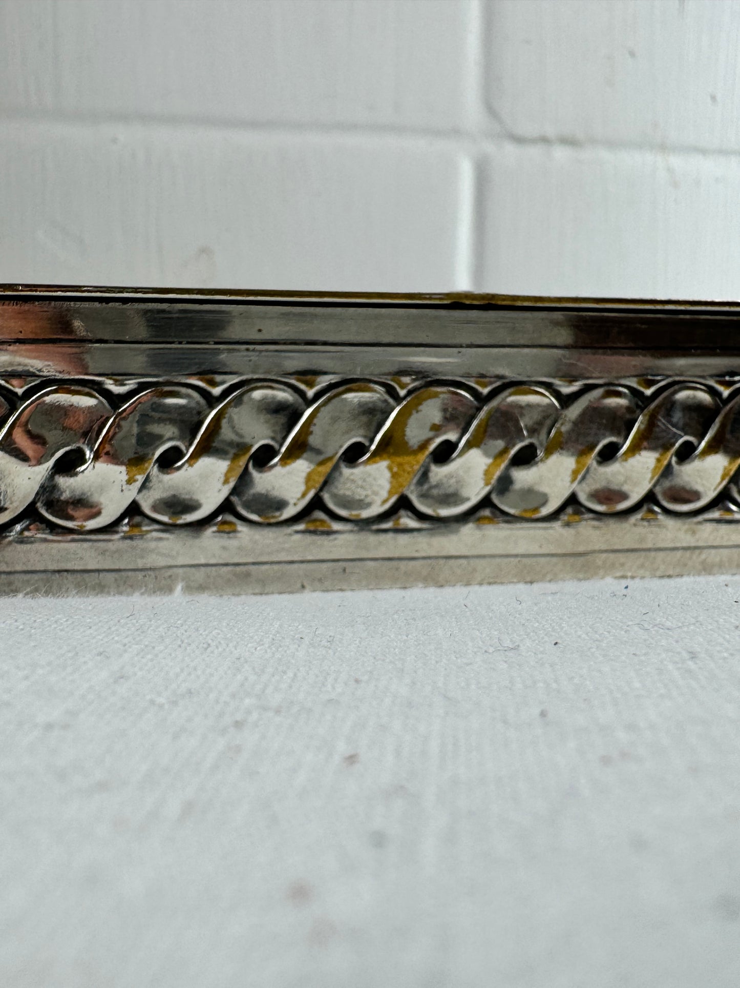 Kayser Dinnant (Kayserzinn) Silverplated Brass German Tablet/Pill/Snuff Box