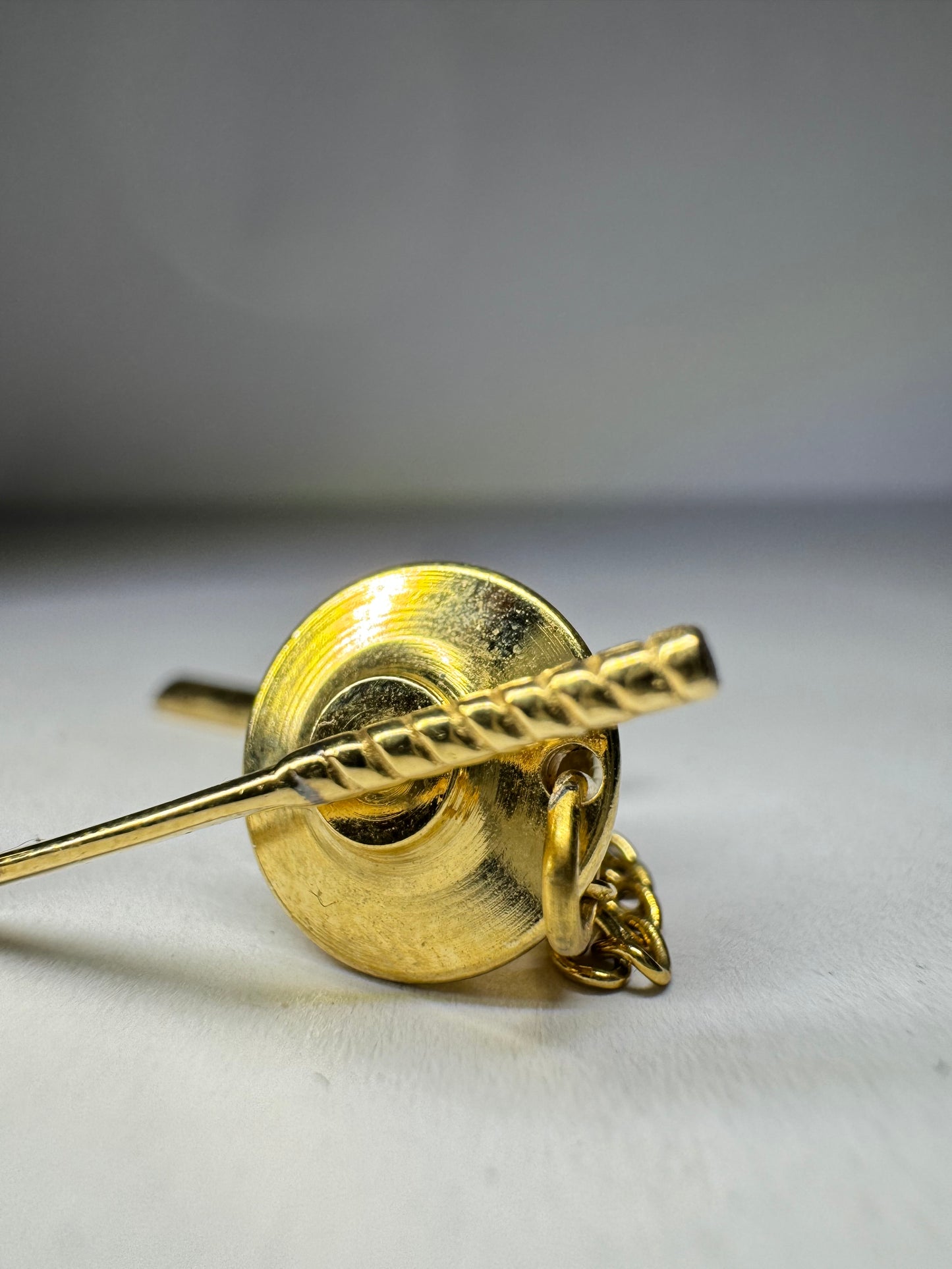 14ct Yellow Gold Diamond Golf Club Tie Pin