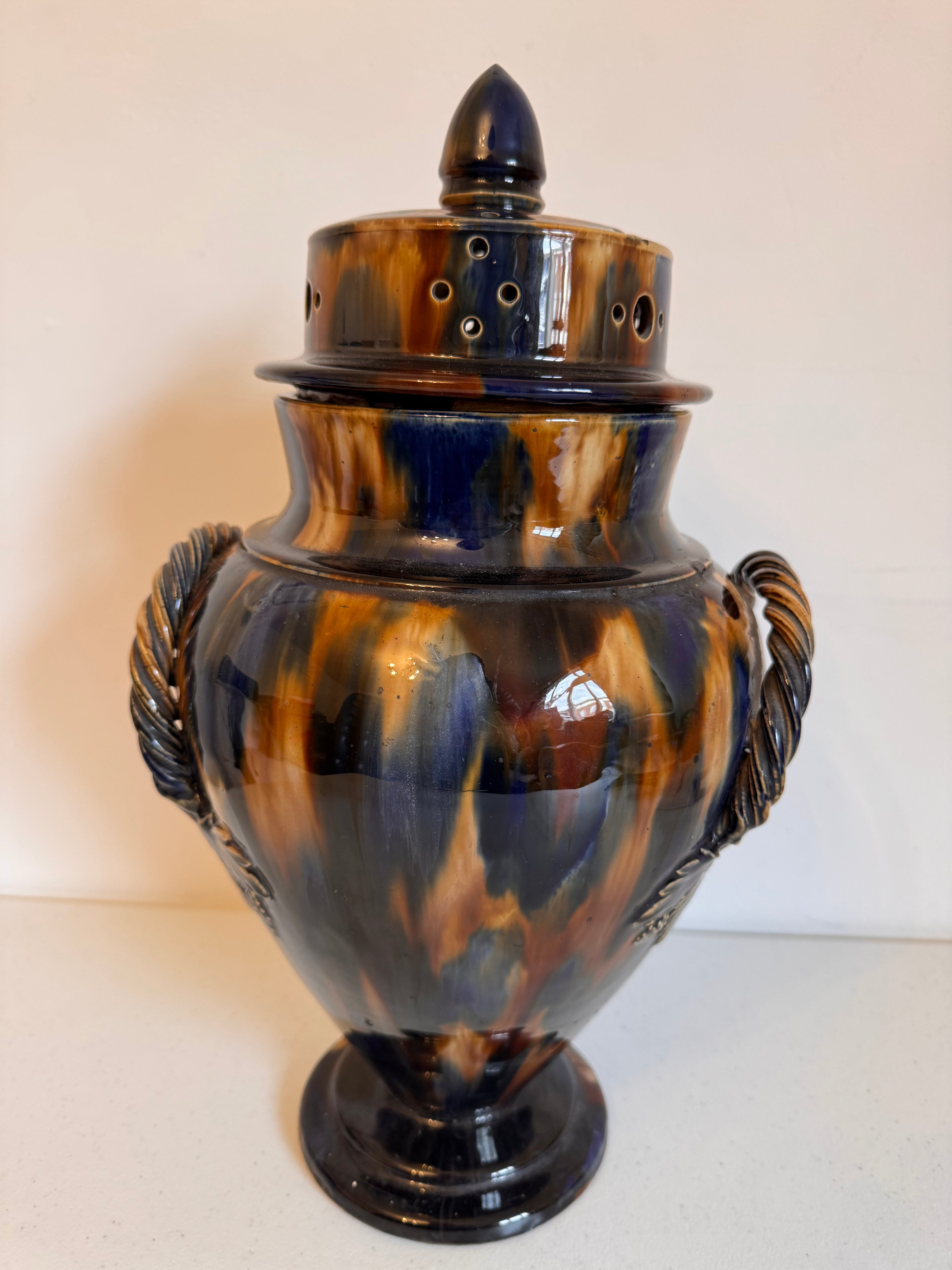 Lot 4: Denby Pottery Polychrome Two-Handled Vase – UK, Early 20th Century (Estimate £100-250)
