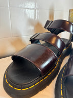 Dr Martens GRYPHON Vegan Leather Sandals Burgundy UK 11