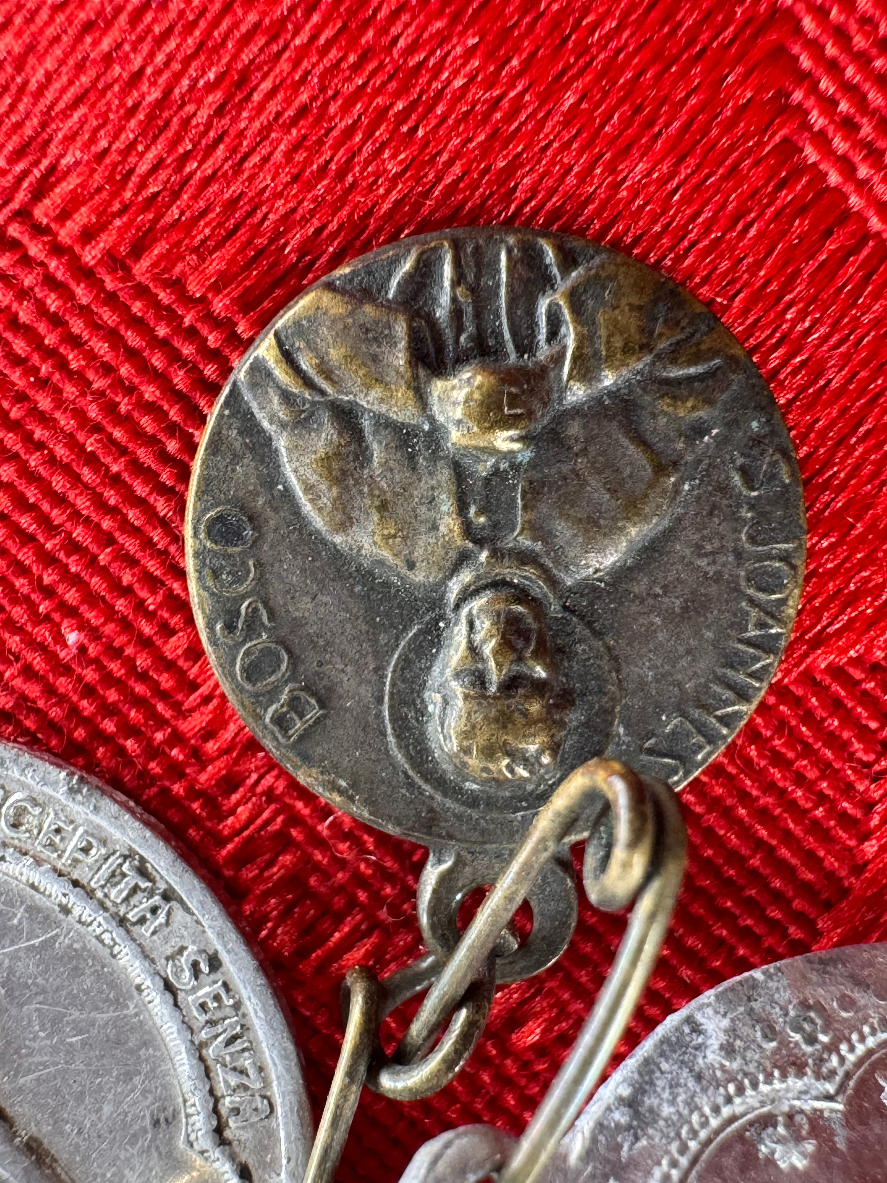 Five vintage religious Italian  pendants