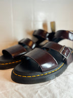 Dr Martens GRYPHON Vegan Leather Sandals Burgundy UK 11