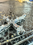 9ct White Gold Cubic Zirconia Cross Pendant