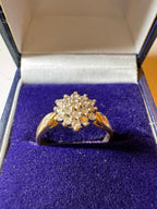 18ct Yellow Gold Diamond Cluster Ring