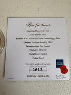 Lot 29: THE BATTLE OF THE SOMME
FIVE POUND PROOF COIN
Certificate of Authenticity (Estimate £25-40)