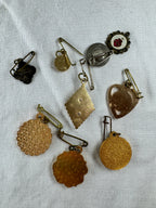9 Vintage Religious Pin Badges joblot (SICILY HOUSE)