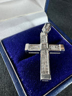 9ct White Gold Cubic Zirconia Cross