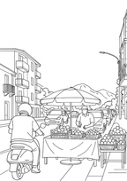 Sicily Colouring Book (Issue One) Illustrated by George Laing (Pre-Order) First Release of 50