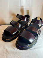 Dr Martens GRYPHON Vegan Leather Sandals Burgundy UK 11