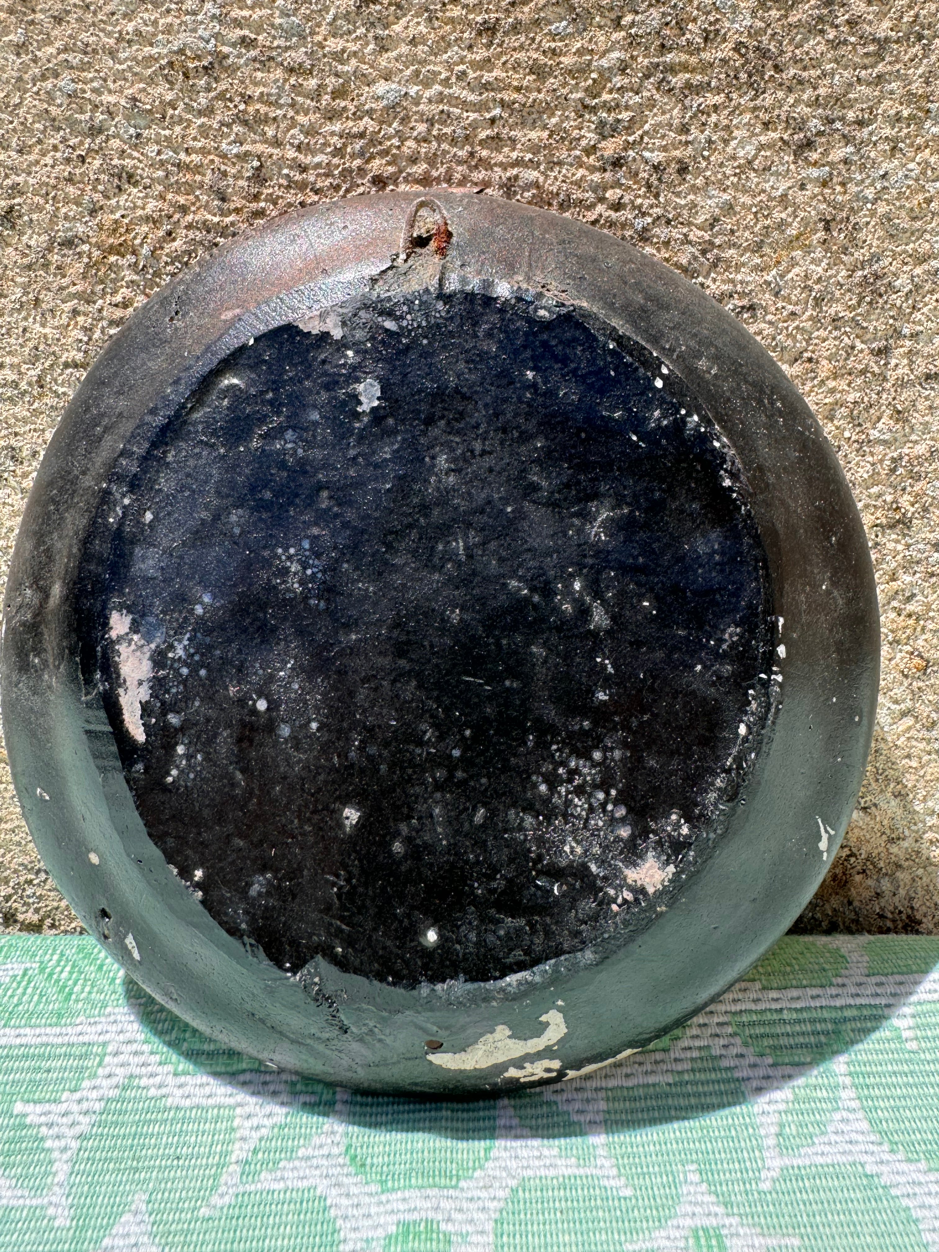 Hand made Man and horse on cart clay decorations signed