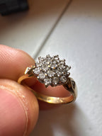 18ct Yellow Gold Diamond Cluster Ring