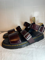 Dr Martens GRYPHON Vegan Leather Sandals Burgundy UK 11
