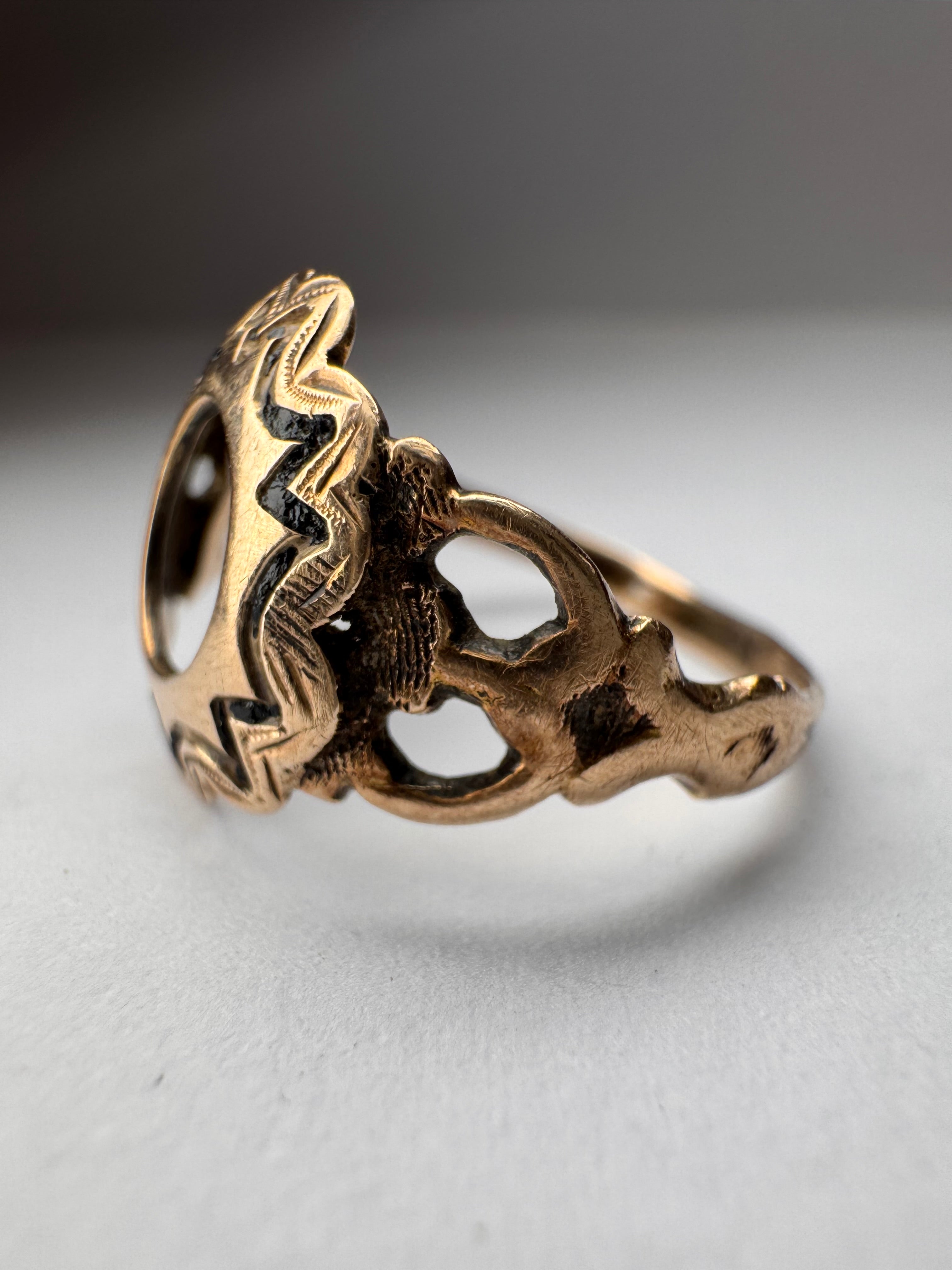 Italian 12k Rose Gold Ring