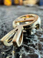 9ct Yellow Gold Cubic Zirconia (7 stone) Flower Pendant