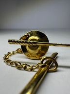 14ct Yellow Gold Diamond Golf Club Tie Pin