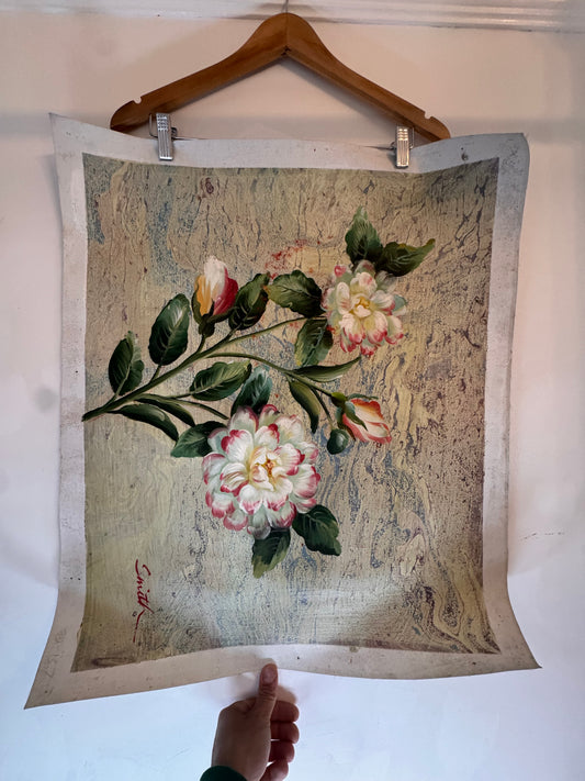 Lot 8: Floral Art Artwork - Barcelona, Spain based Artist (Estimate £20-30)