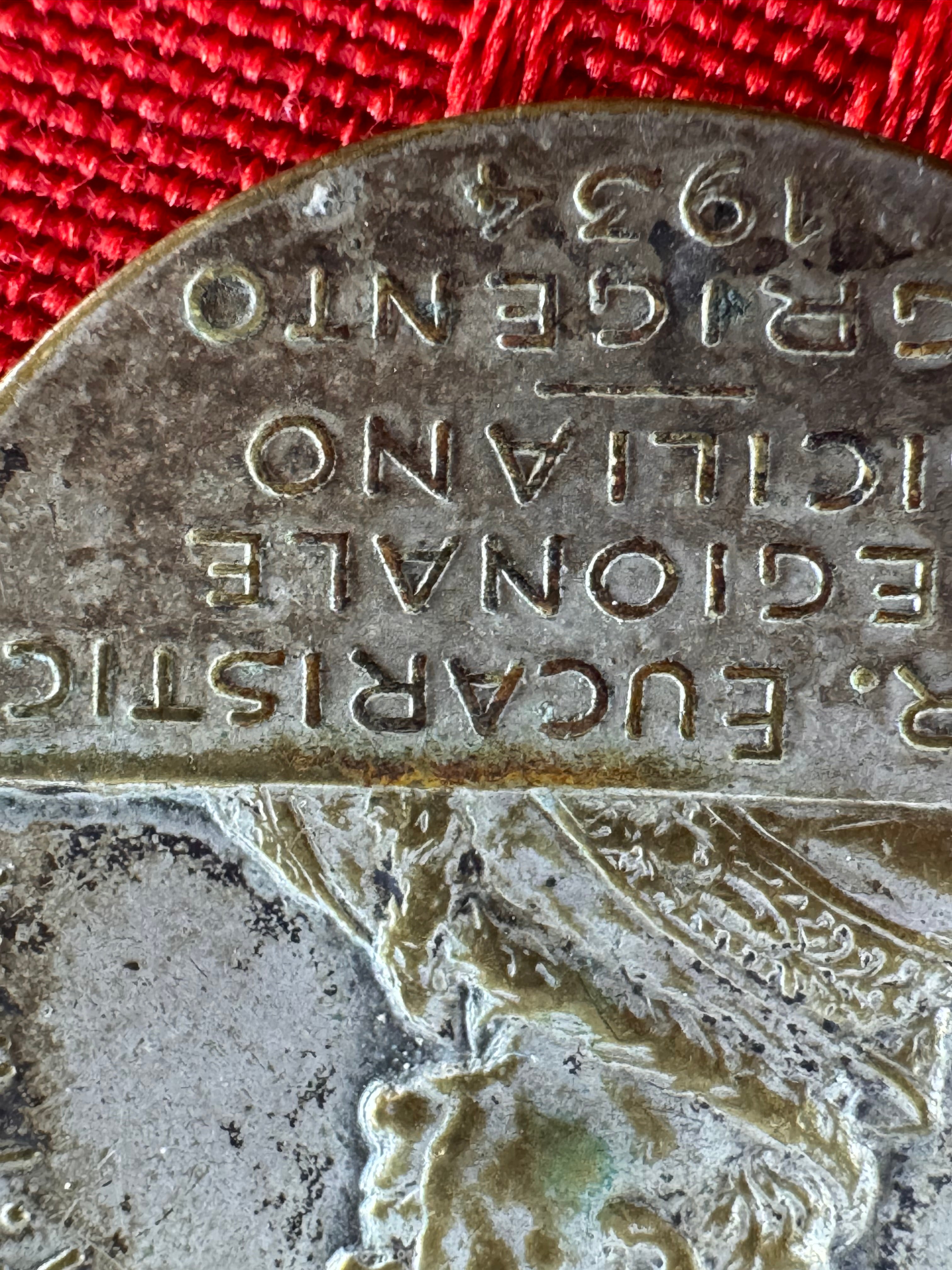 Italian 1934 PIUS XI PONT.MAX Pendant medal