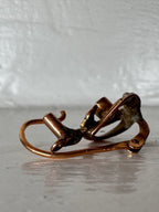 1920/30s Women’s Earrings 12K Rose Gold Pearls and Ruby - shows damage