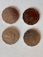 Lot 52: Australia 50 cents old coins x 4 (Estimate £5)