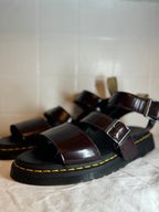Dr Martens GRYPHON Vegan Leather Sandals Burgundy UK 11