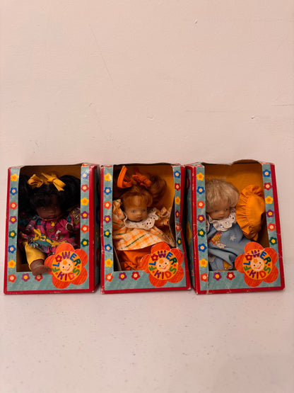 Lot 6: Vintage Flower Kids Toy Dolls x 3  (Estimate £15-30)