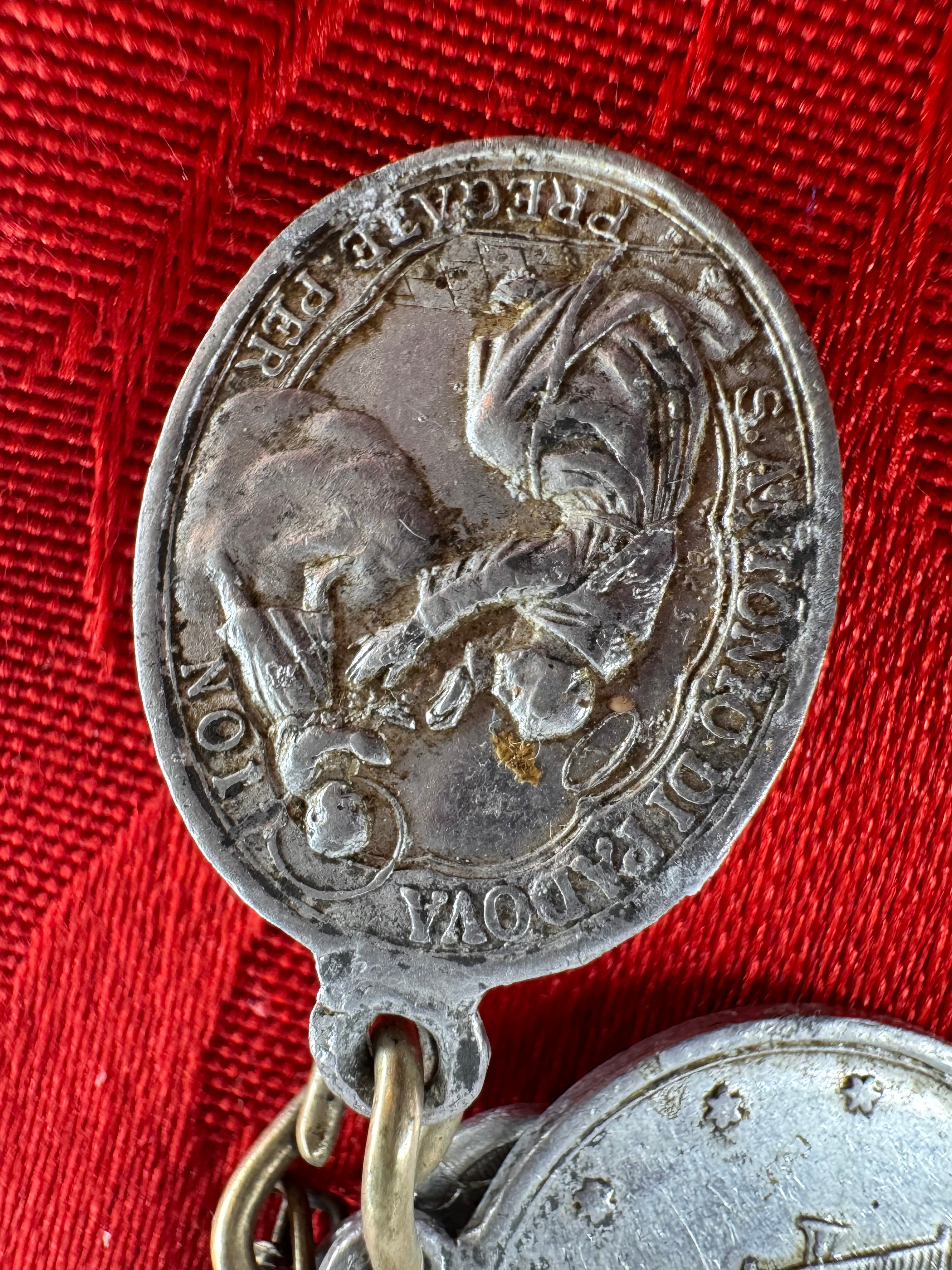 Five vintage religious Italian  pendants