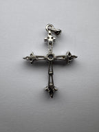 9ct CZ Cross Pendant (missing stone)
