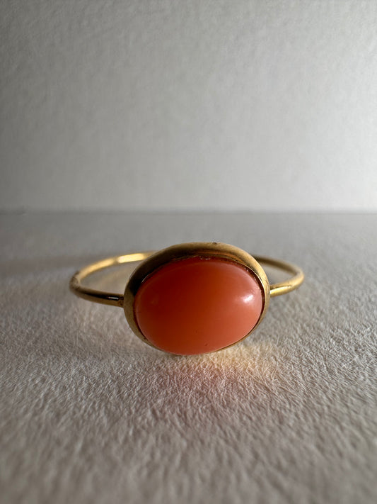 18ct Yellow Gold Coral Ring