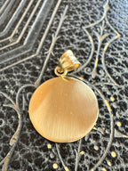 9ct Yellow Gold Circle Tag Pendant