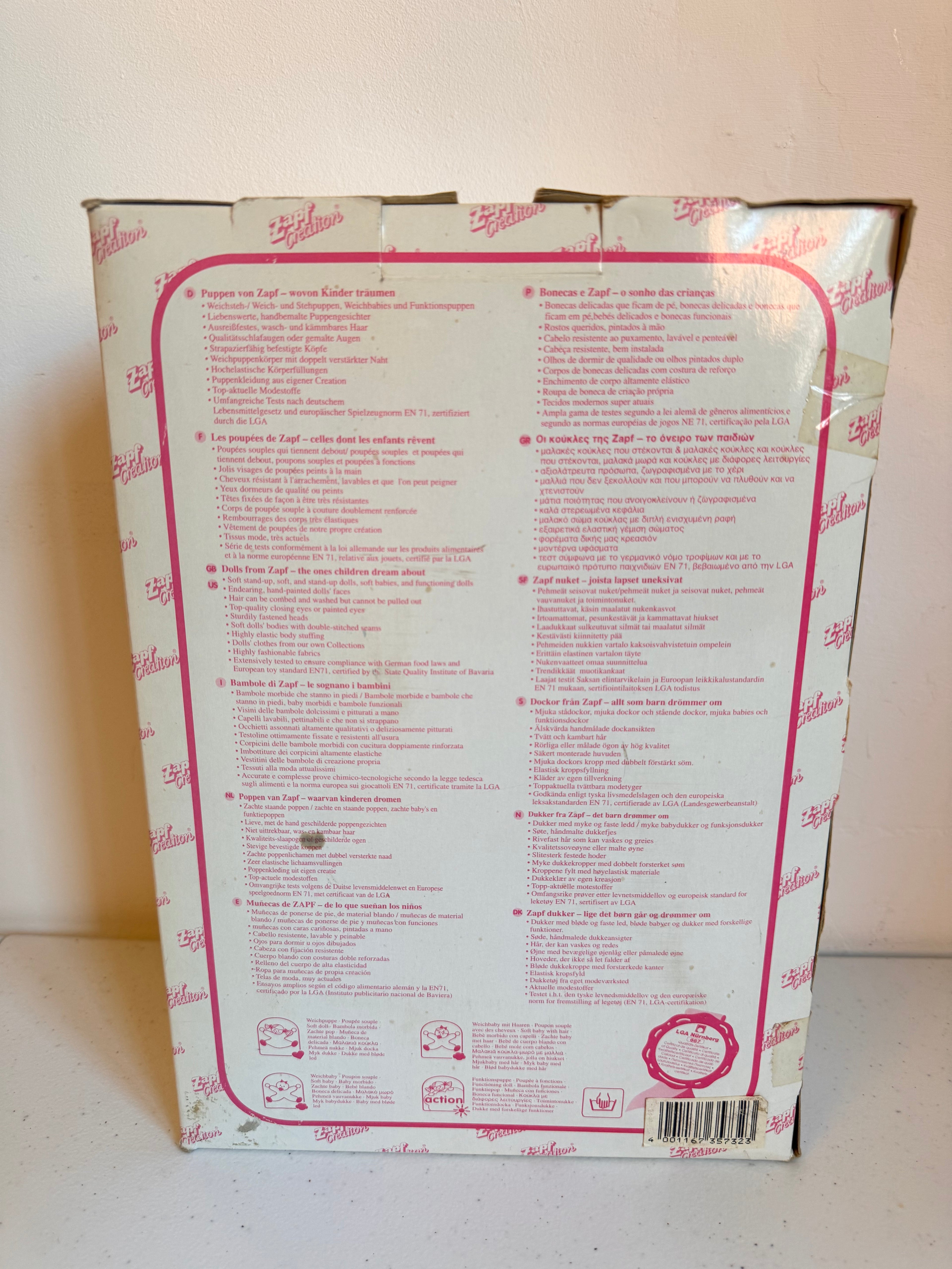 Lot 34: Nelli -  Zapf Creations Doll (Estimate £20-40)