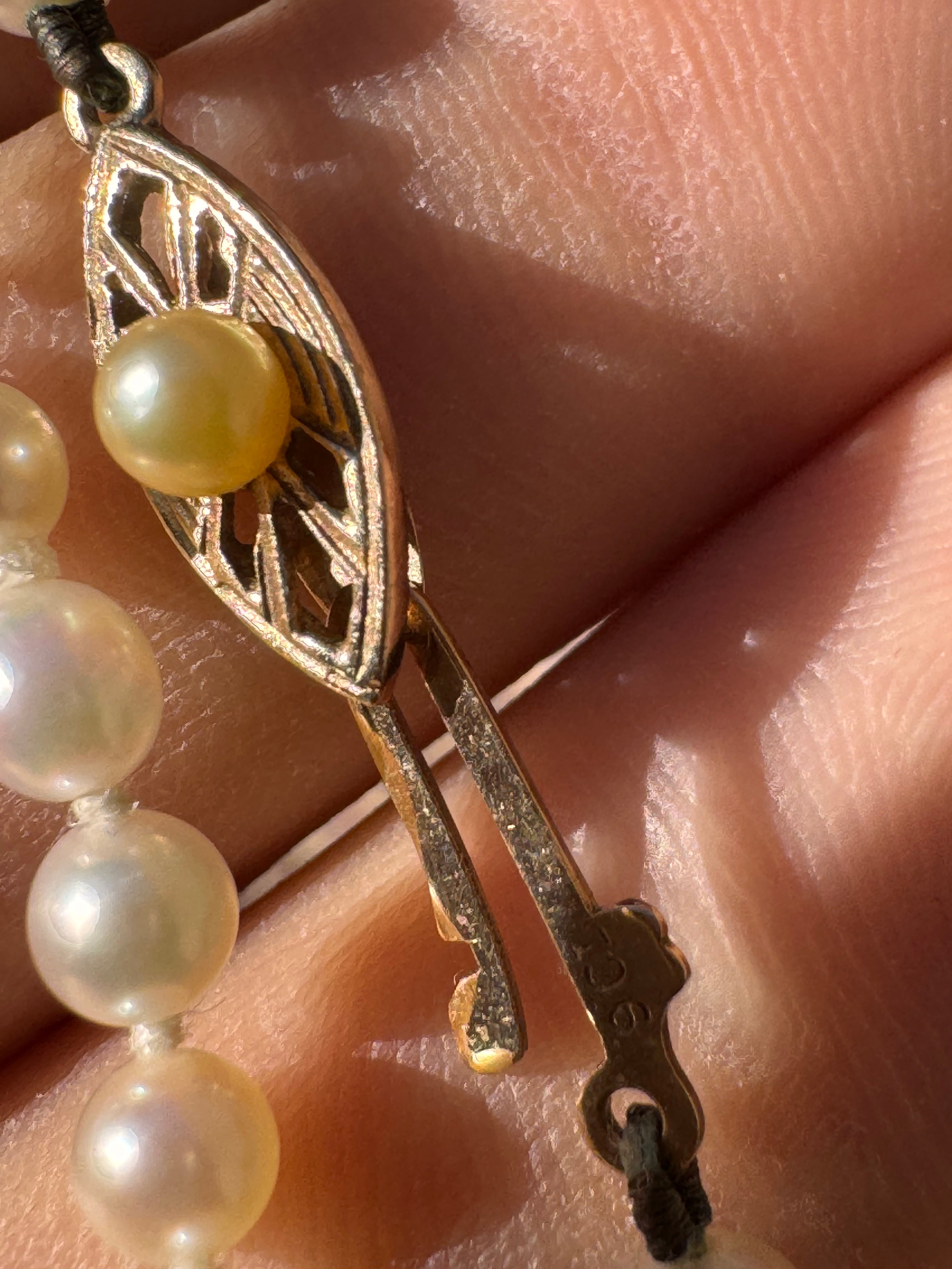 Freshwater Pearl 9ct Gold Necklace & 9ct Gold Freshwater Pearl matching Bracelet