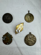 5 Vintage Italian Religious Pendants/Badge (SICILY HOUSE)