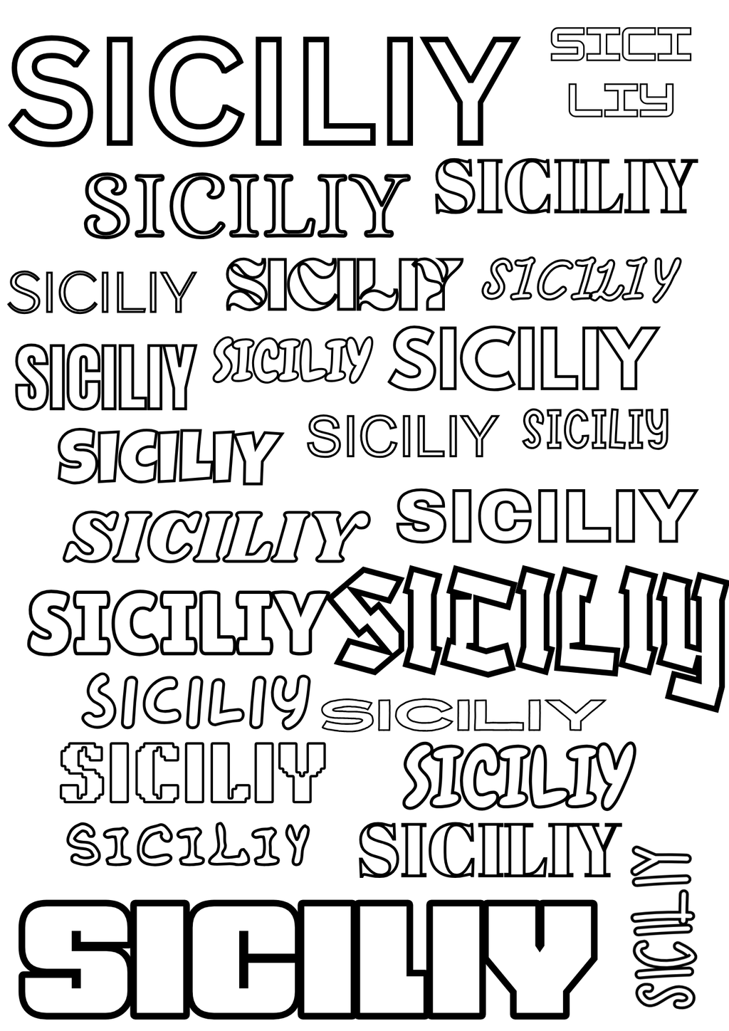 Sicily Colouring Book (Issue One) Illustrated by George Laing (Pre-Order) First Release of 50