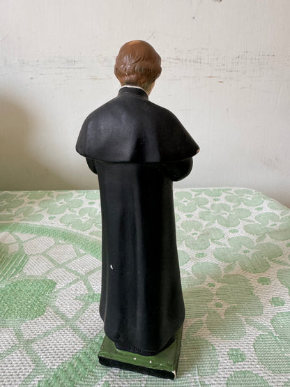 Religion Plaster Statue ~ Saint John Of Bosco ~ Collectible Religious Statuary