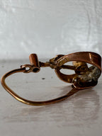 1920/30s Women’s Earrings 12K Rose Gold Pearls and Ruby - shows damage