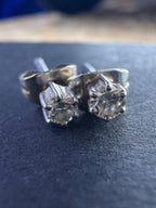 18ct White Gold Diamond Earrings 0.1ct (approx each)