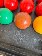 Lot 32: Vintage Full size / set snooker balls  (Estimate £10-20)