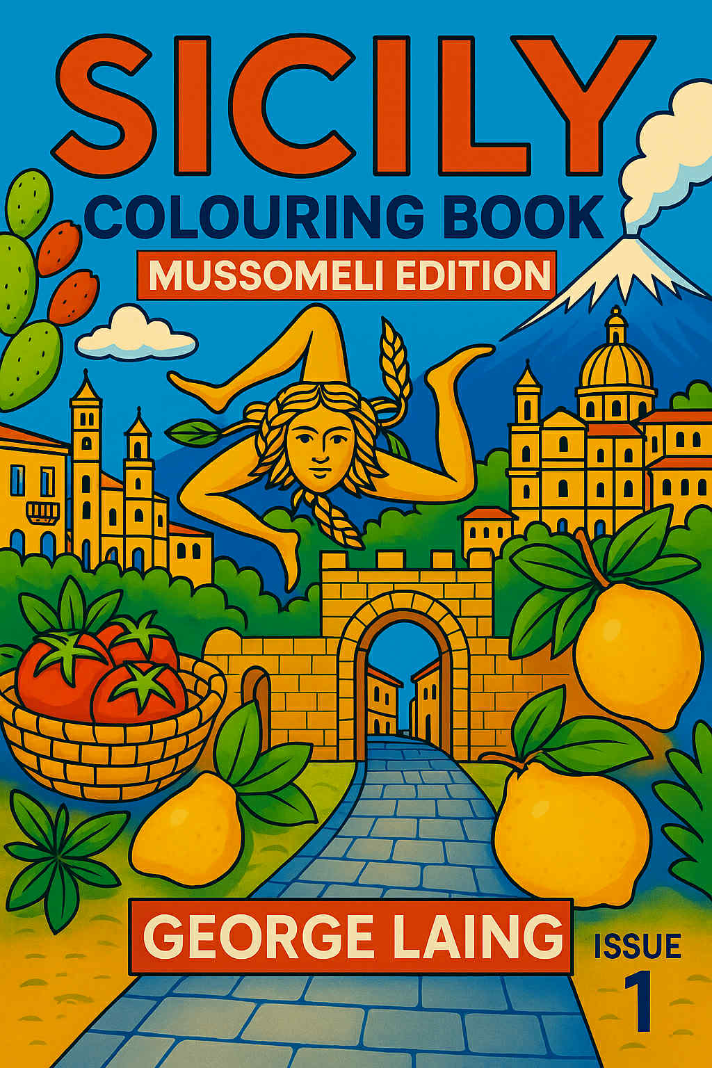 Sicily Colouring Book (Issue One) Illustrated by George Laing (Pre-Order) First Release of 50