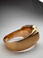 9ct Square Art Deco Style Yellow Gold Signet Ring