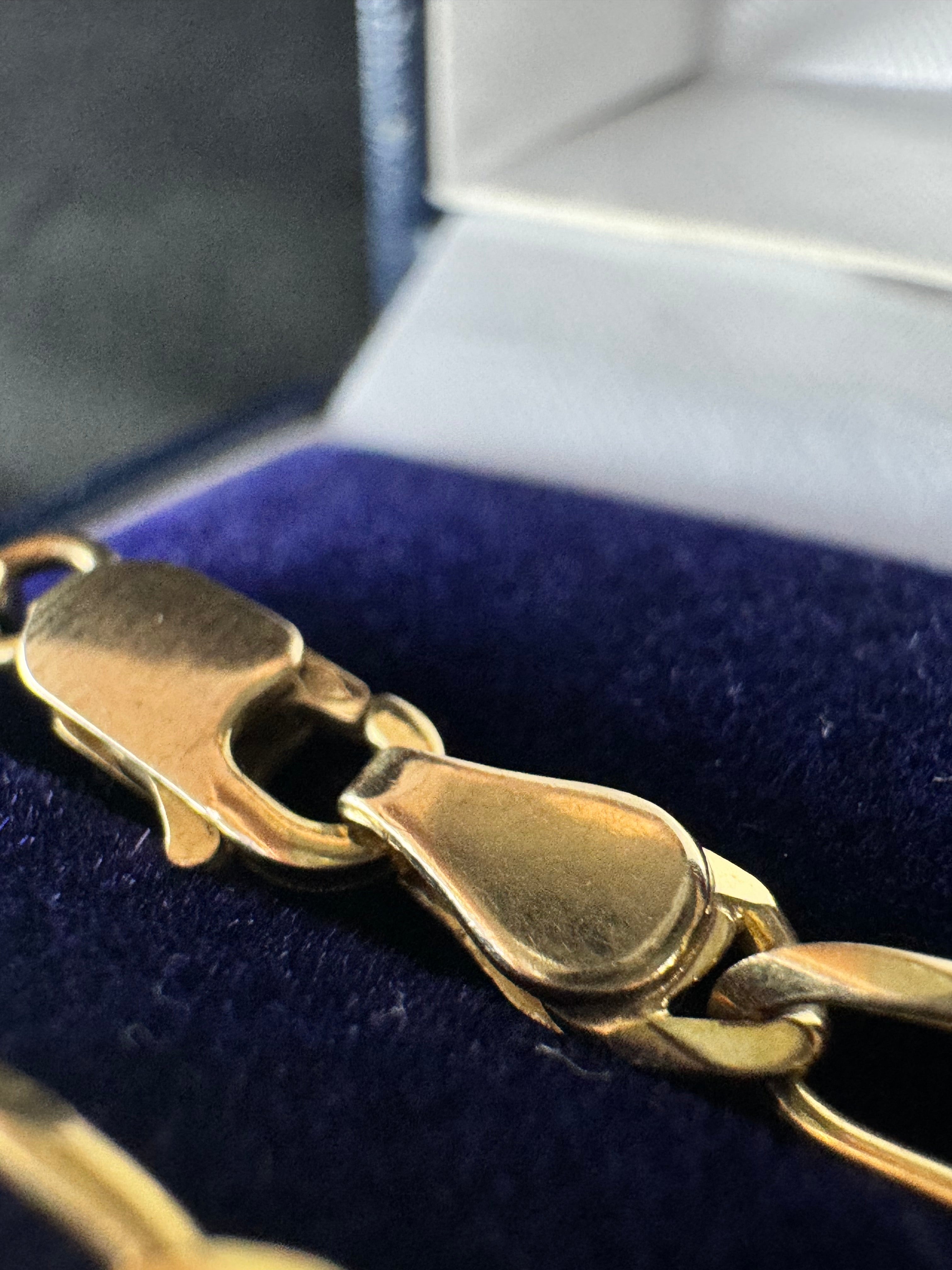 9ct Yellow Gold Curb Bracelet 7in