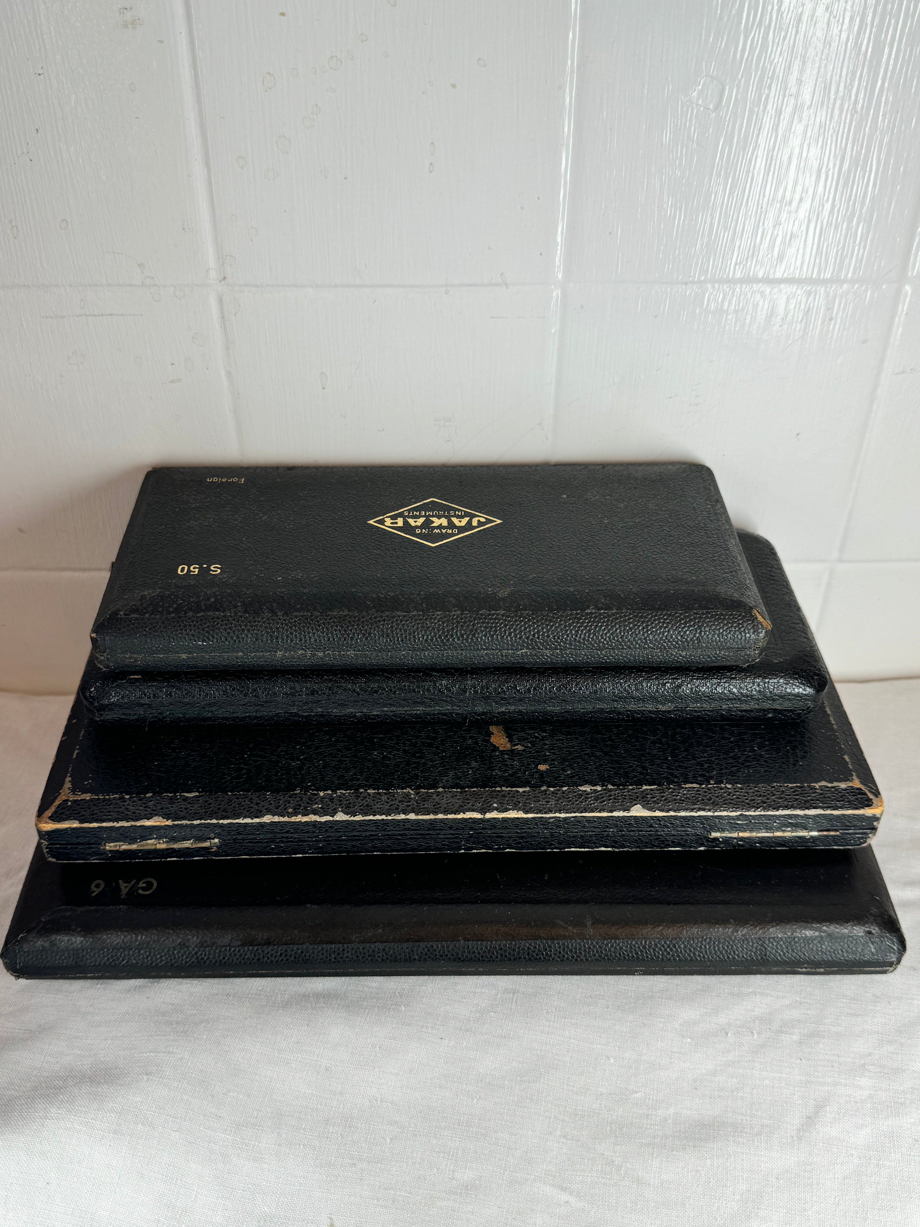 Antique Drafting Compass Technical Drawing Instrument Sets JAKAR , RIEFLER , JAYWESS