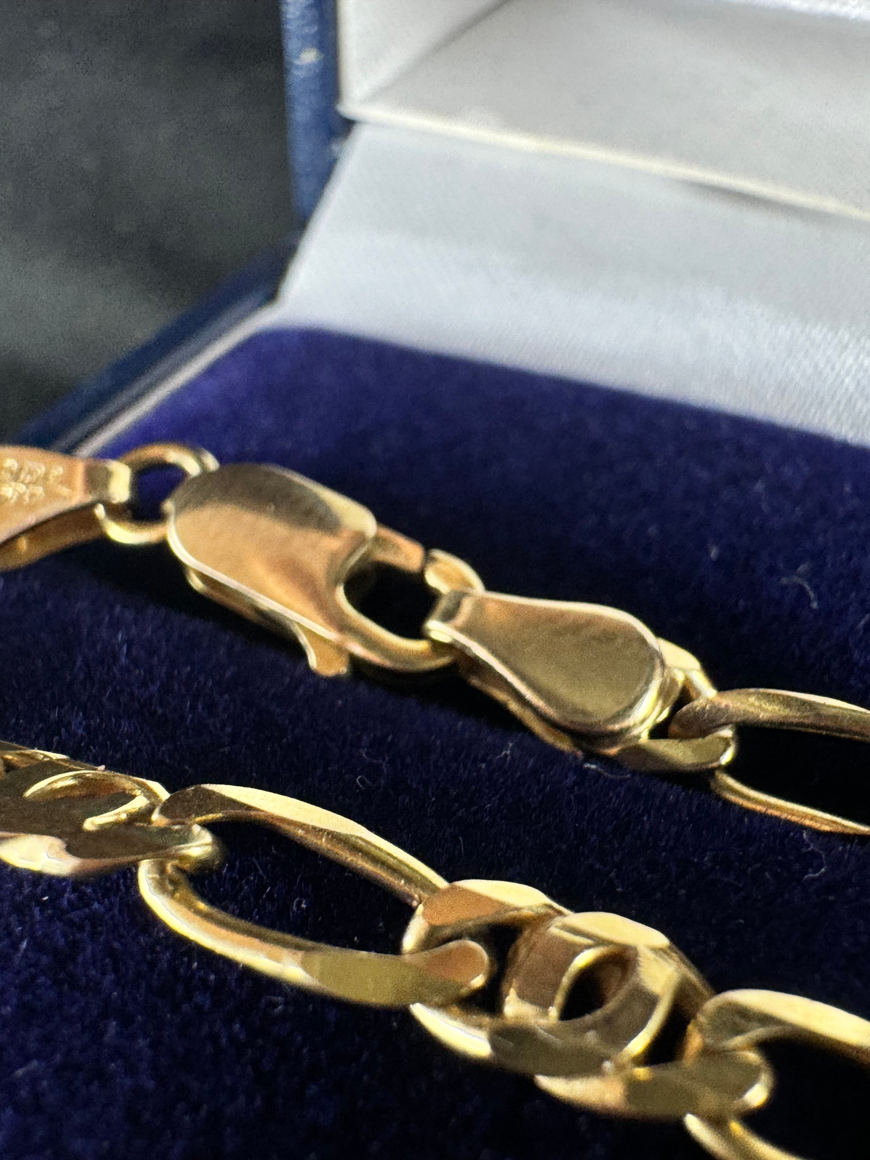 9ct Yellow Gold Curb Bracelet 7in