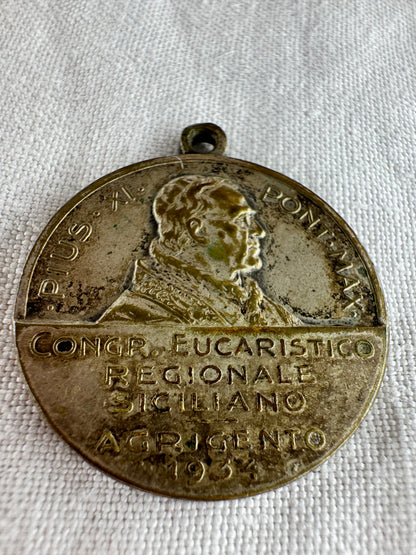5 Vintage Italian Religious Pendants/Badge (SICILY HOUSE)
