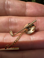 14ct Gold Diamond Tie Pin Golf Club (Italian)