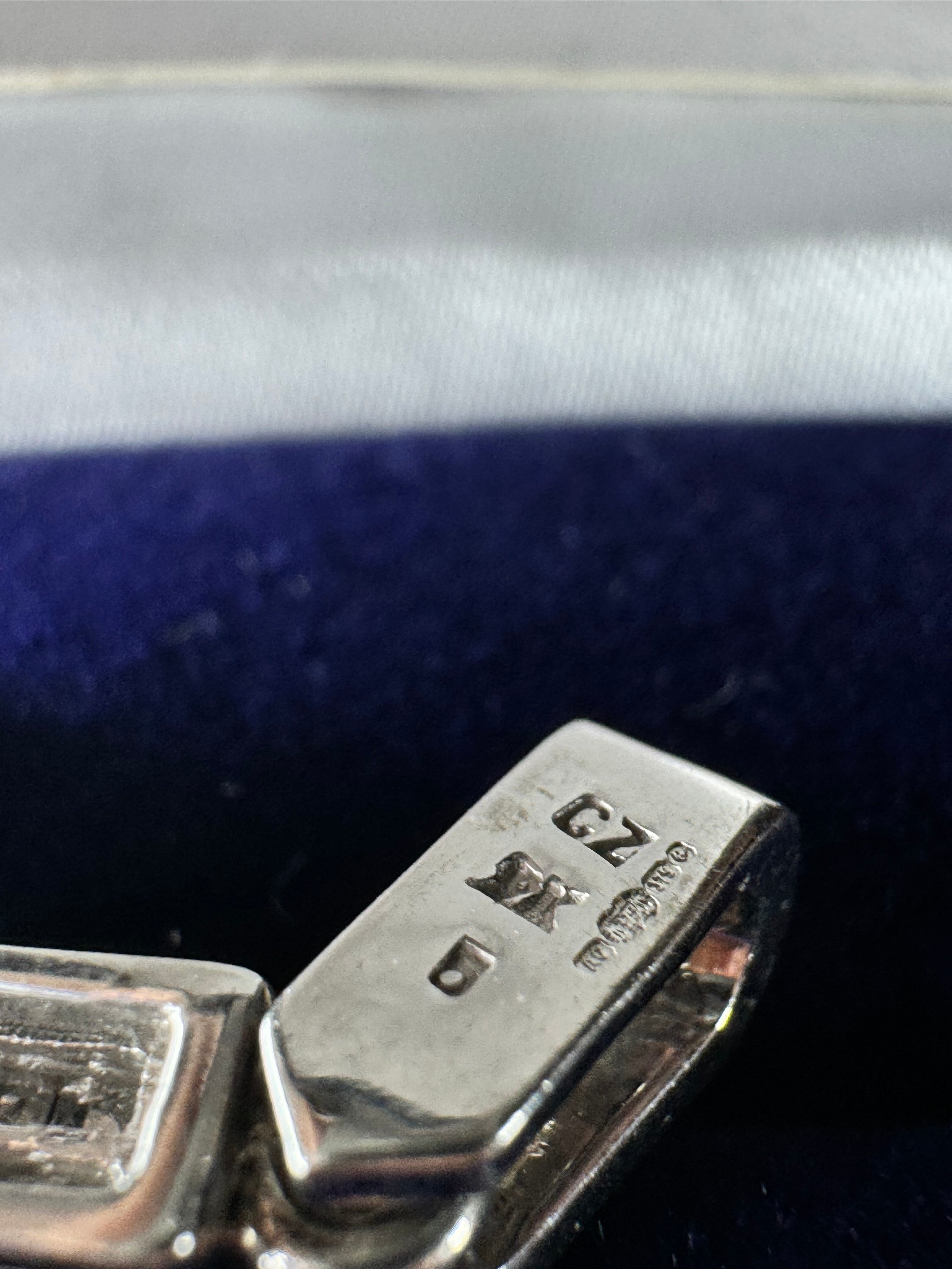 9ct White Gold Cubic Zirconia Cross