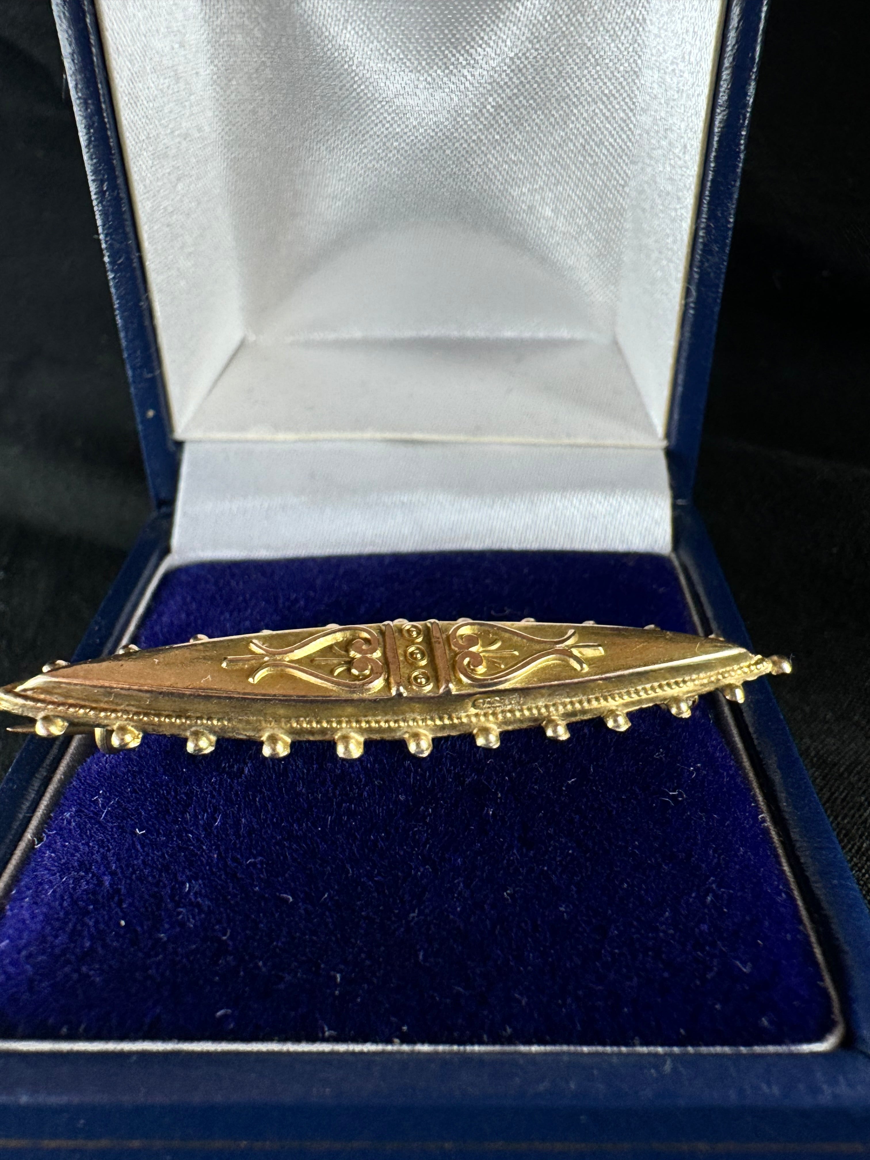 9ct Yellow Gold Vintage Brooch