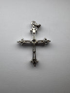 9ct CZ Cross Pendant (missing stone)